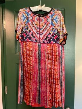 Anthropologie Blank London Multicolor Tie-Dye Short Sleeve Dress